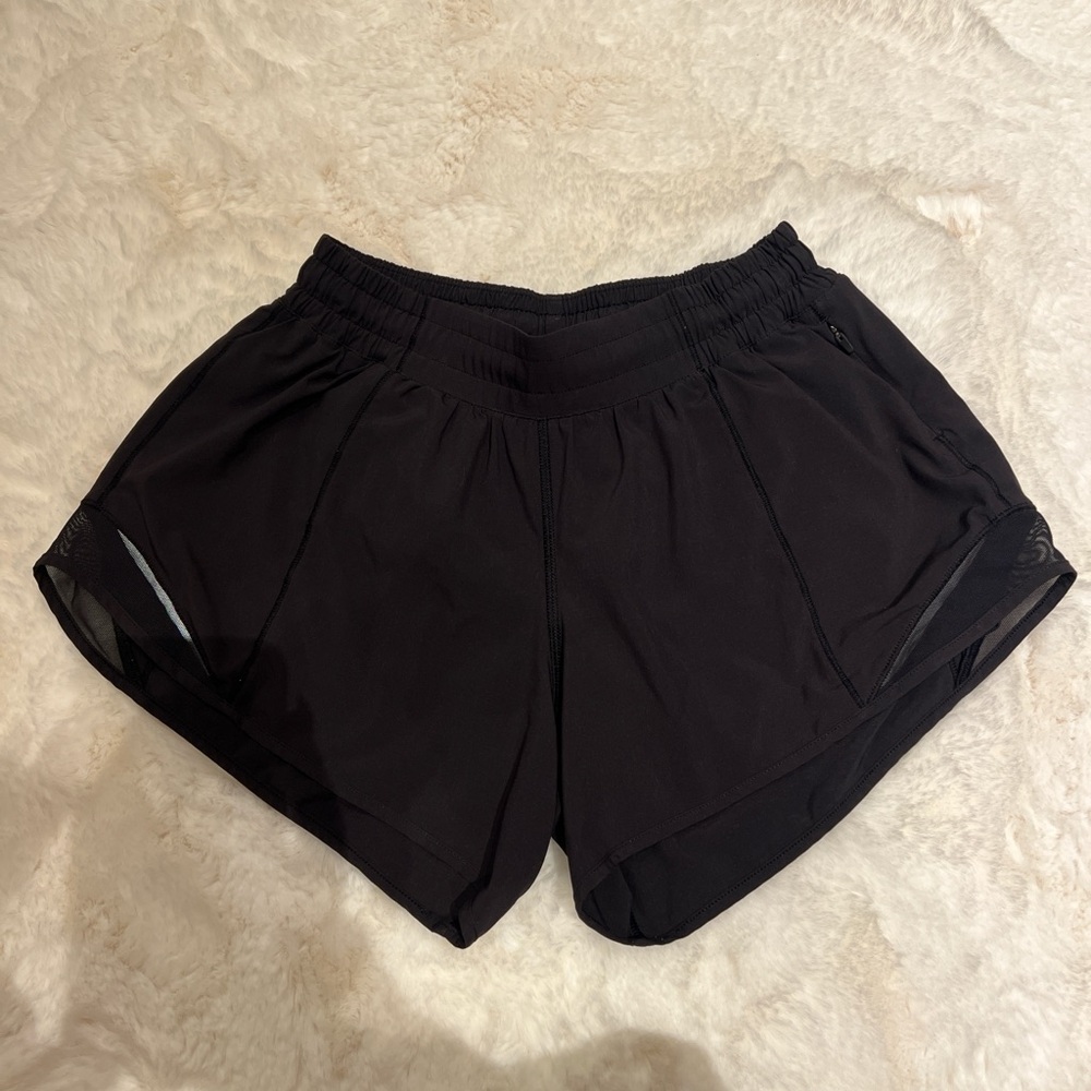 Lululemon Athletica Black Athletic Shorts with Reflective Detail